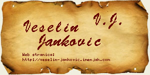 Veselin Janković vizit kartica